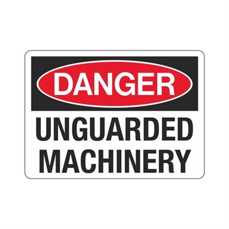 Danger  Unguarded Machinery  Sign